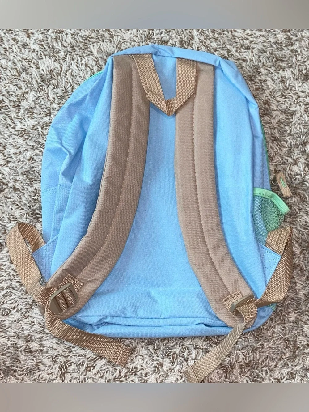 BLUEY Zip Up Kids Blue Green Backpack 16”